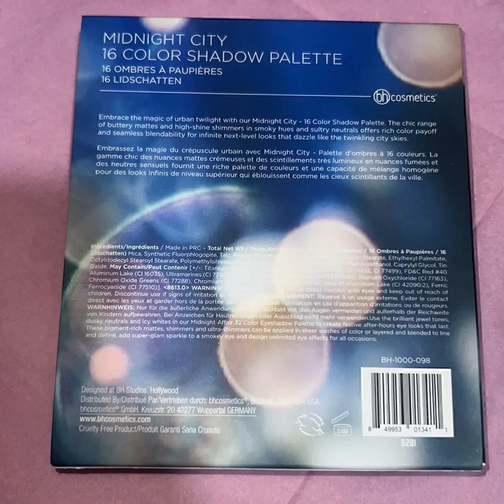 bh cosmetics MIDNIGHT CITY NIB